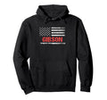 Gibson Name American Flag Gibson Last Name Hoodie - Custom Art Print Unisex - T-Shirt, Sweatshirt, Hoodie