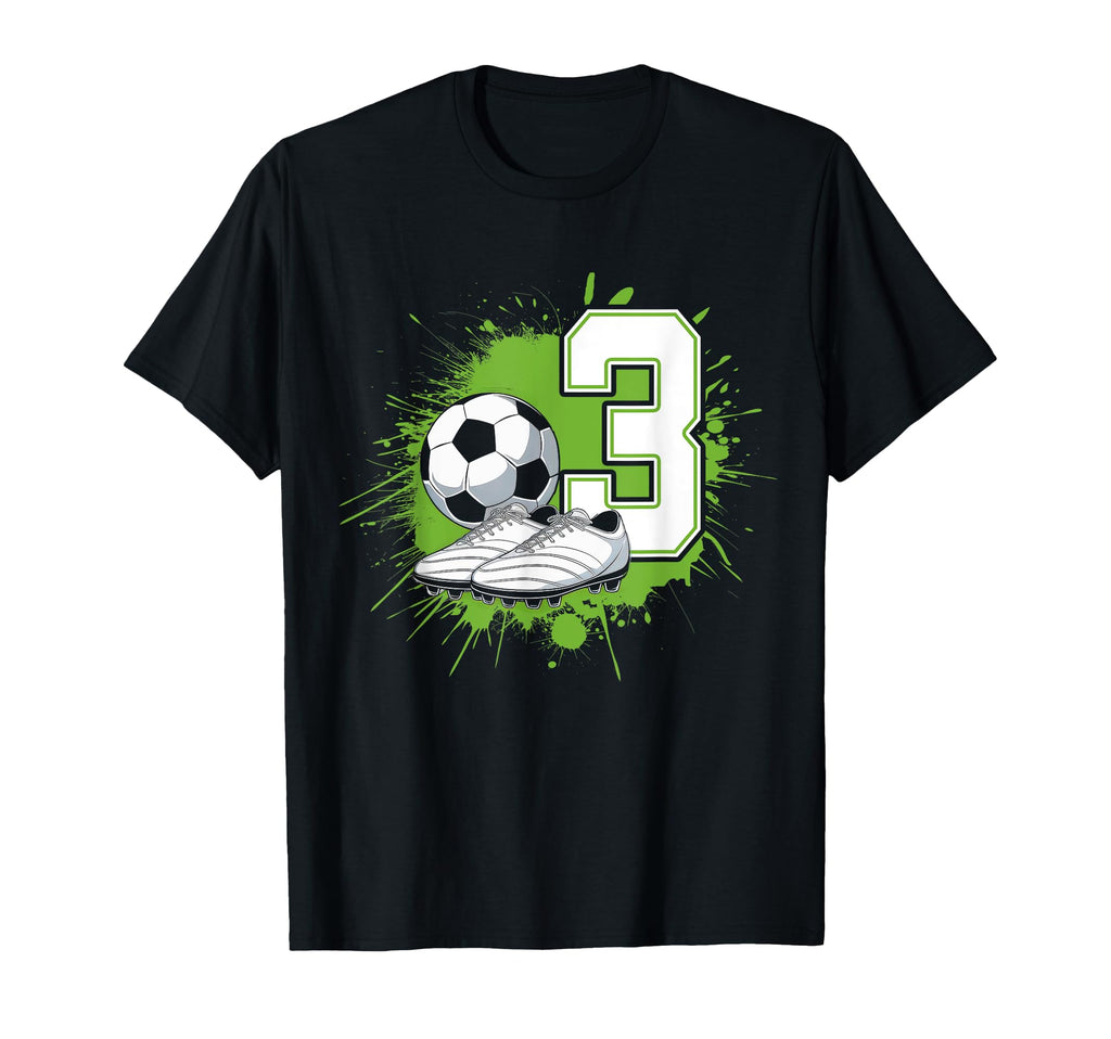 3 Soccer Birthday Gift Soccer Fan T-Shirt - Custom Art Print for Adults - T-Shirt, Sweatshirt, Hoodie