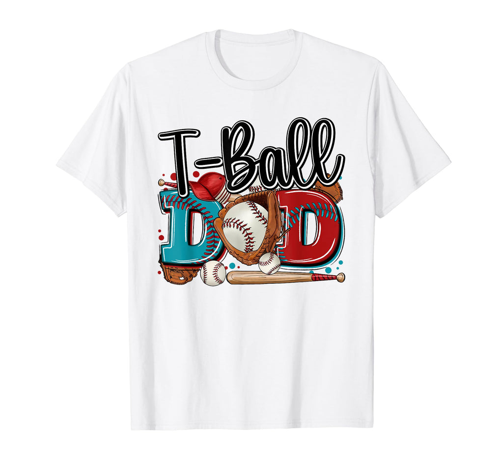 Dad T Ball Groovy Ball Daddy Happy T-Shirt - Unique Graphic Men Women - T-Shirt, Sweatshirt, Hoodie