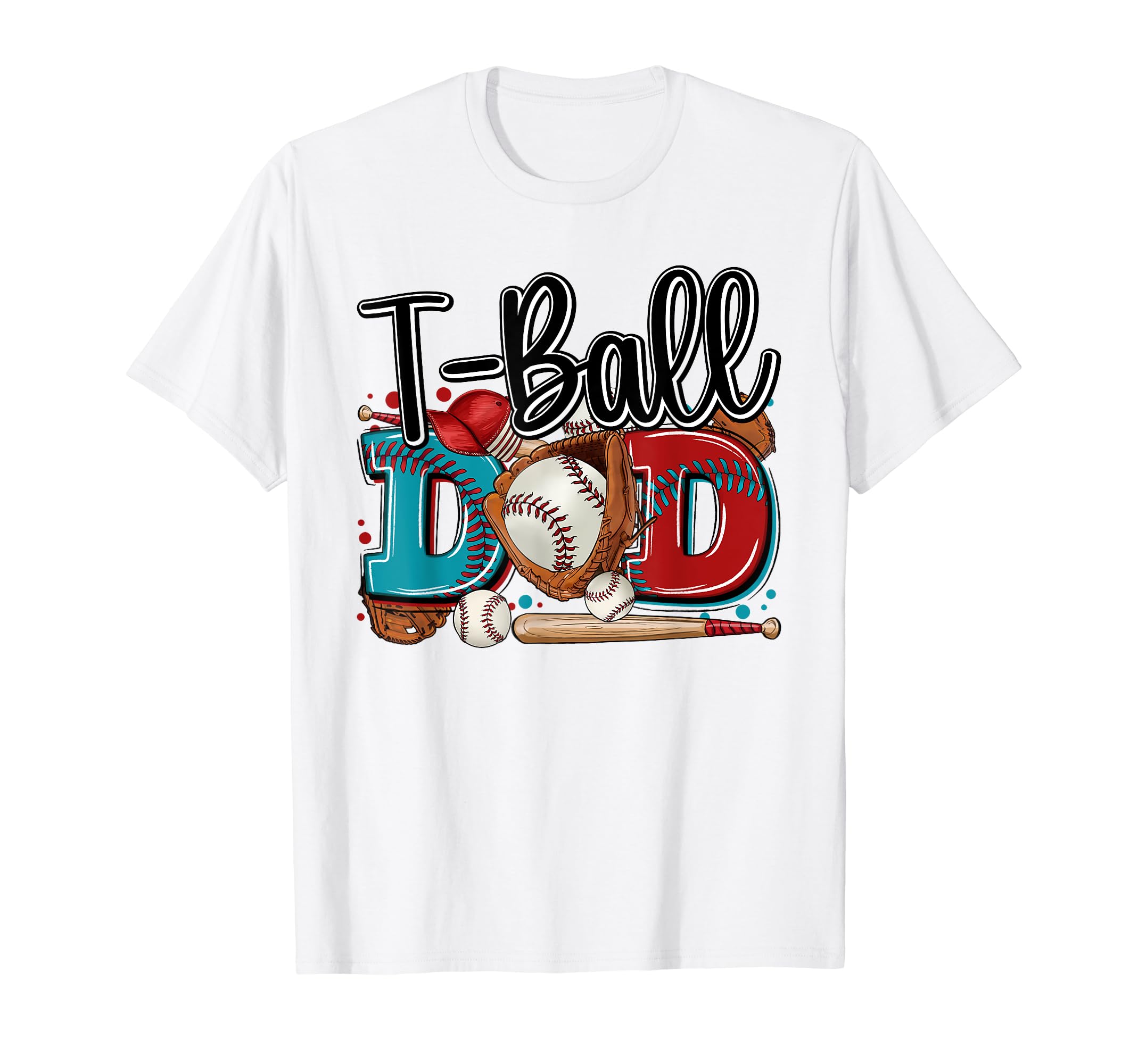 Dad T Ball Groovy Ball Daddy Happy T-Shirt - Unique Graphic Men Women - T-Shirt, Sweatshirt, Hoodie
