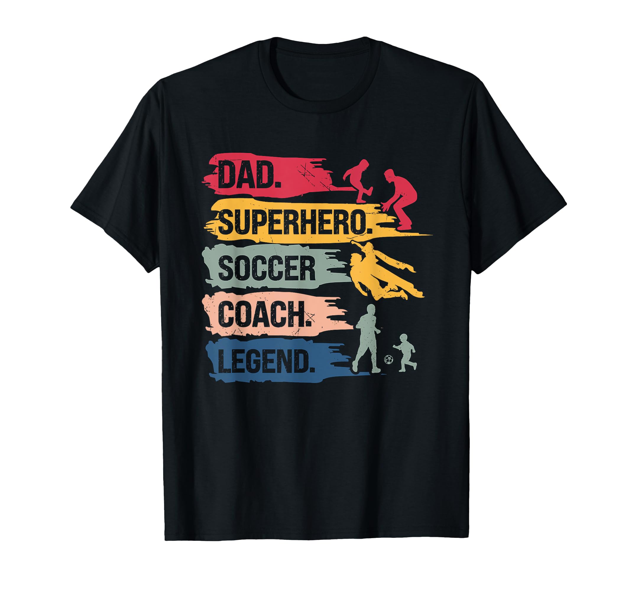 Dad Superhero Soccer Coach Legend T-Shirt - Custom Art Print Unisex - T-Shirt, Sweatshirt, Hoodie