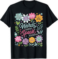 Words Matter Speak Kindness Inspirational Floral - Adult & Kids T-Shirts, Sweatshirts & Hoodies apparel design preview 1