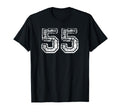 Number 55 Baseball Football Soccer T-Shirt - Graphic Print Men Women - T-Shirt, Sweatshirt, Hoodie
