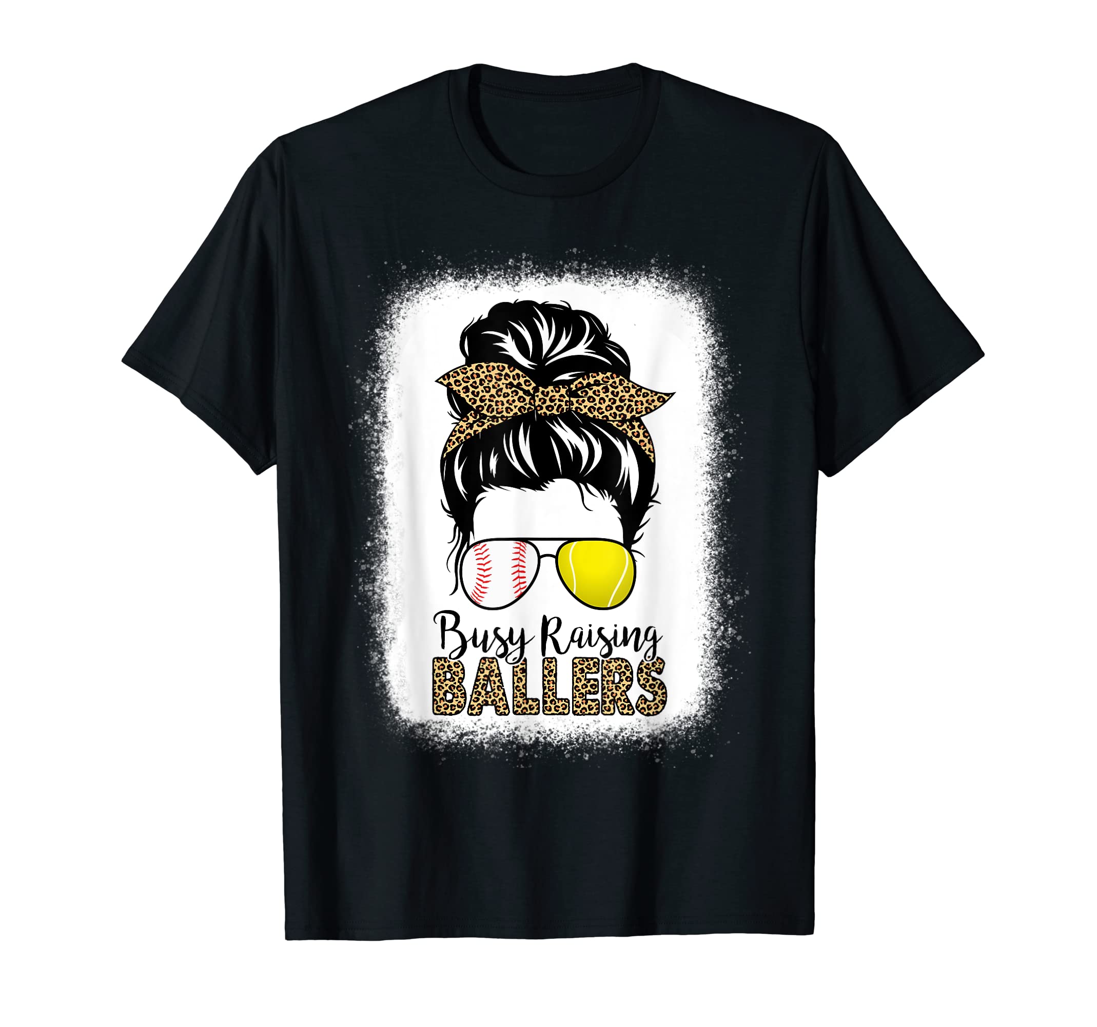 Tennis Baseball Mom Messy Bun T-Shirt - Streetwear Style for Adults - T-Shirt, Sweatshirt, Hoodie