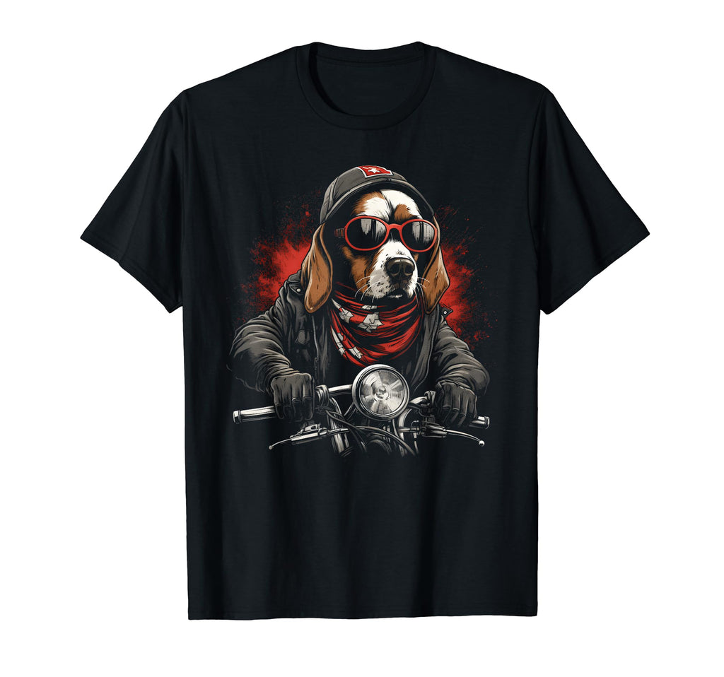 Motorcycle Dad Biker Funny Dog Beagle T-Shirt - Trendy Graphic Men Women - T-Shirt, Sweatshirt, Hoodie