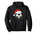 Soccer Santa Hat Lights Funny Holiday Hoodie - Custom Art Print for Adults - T-Shirt, Sweatshirt, Hoodie