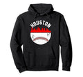 Houston Cityscape Baseball Distressed Hoodie - Trendy Graphic Men Women - T-Shirt, Sweatshirt, Hoodie