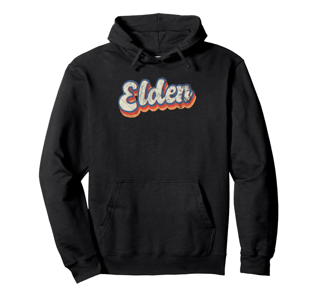 Elden Personalized Name Custom Lettering 70S Hoodie - Unique Graphic Unisex - T-Shirt, Sweatshirt, Hoodie