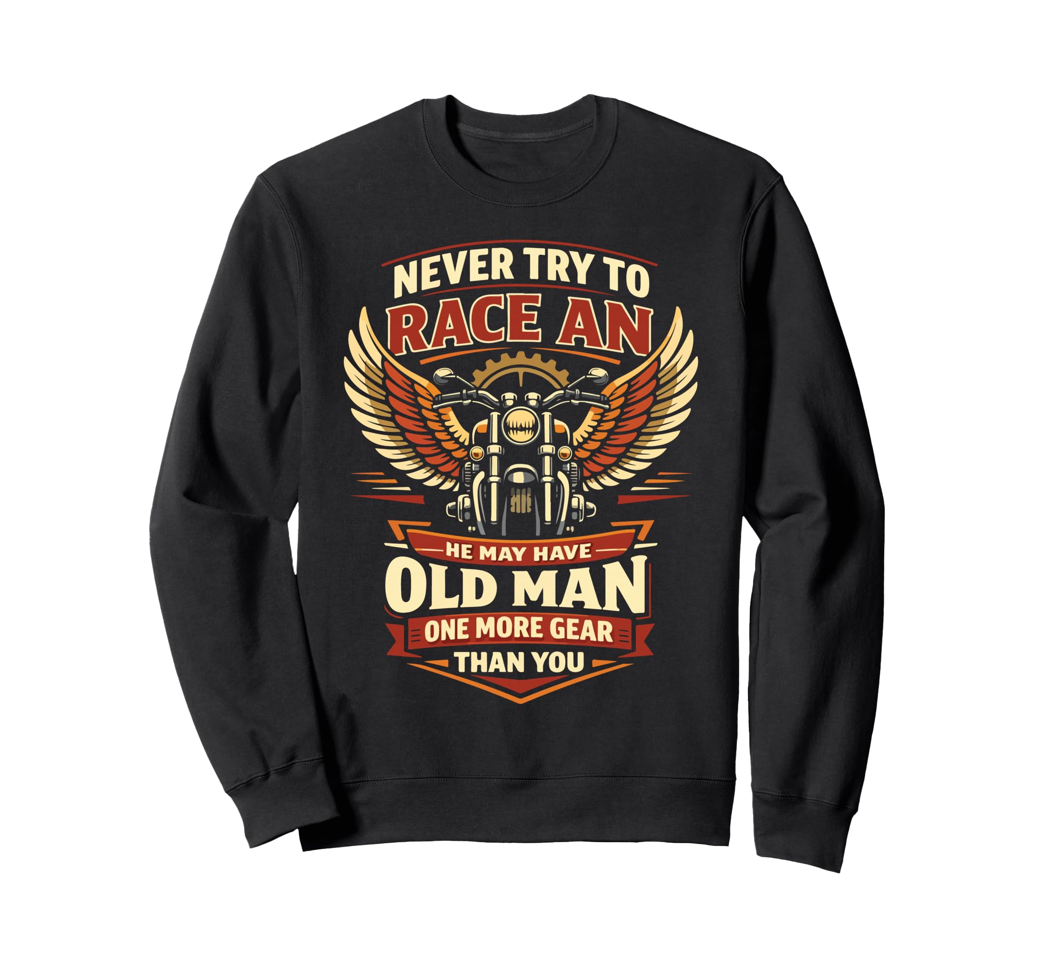 Motorcycle Biker Grandpa Retired Sweatshirt - Aesthetic Graphic Unisex - T-Shirt, Sweatshirt, Hoodie