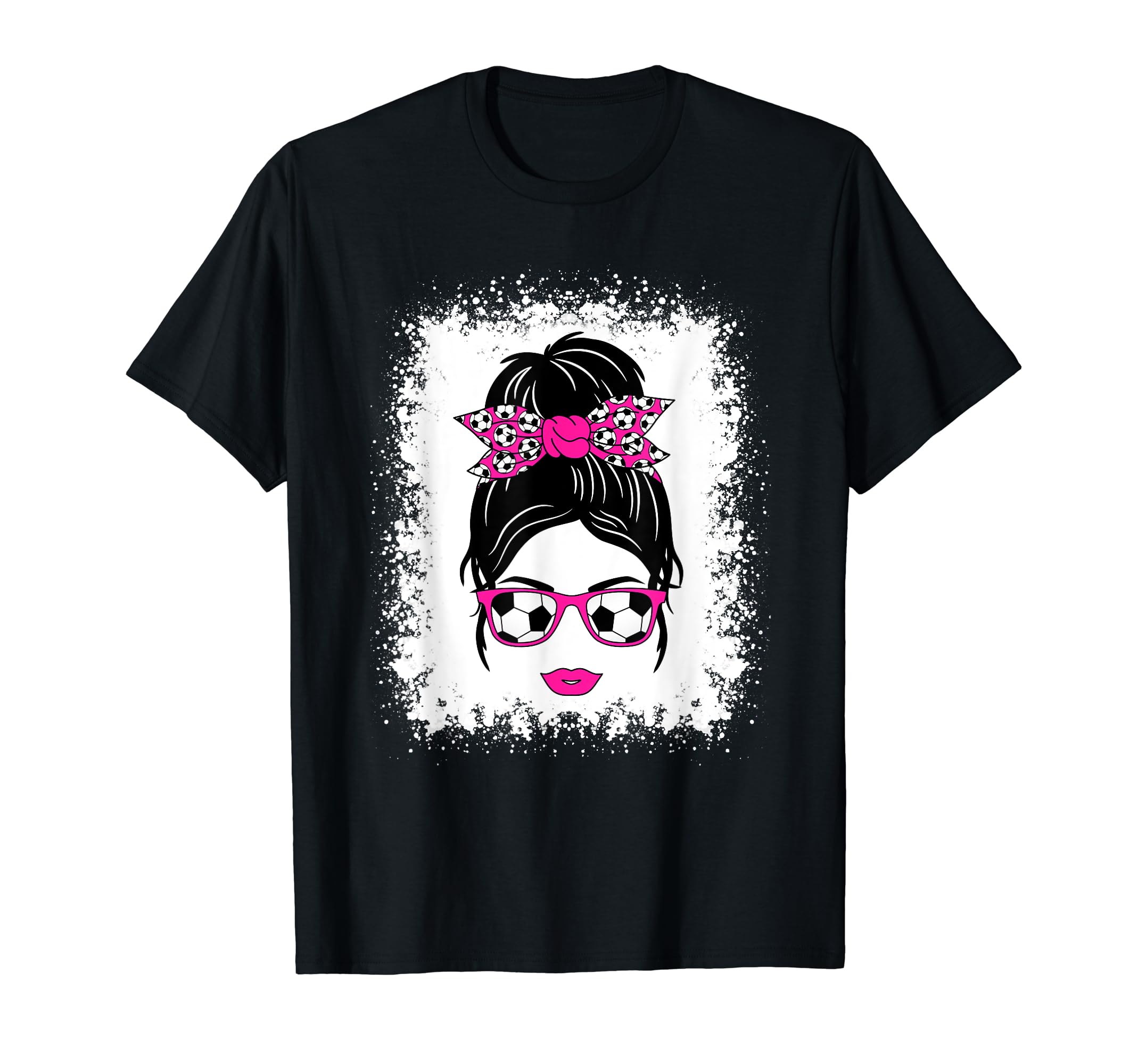 Soccer Lover Messy Bun Soccer Mom T-Shirt - Aesthetic Graphic for Adults - T-Shirt, Sweatshirt, Hoodie