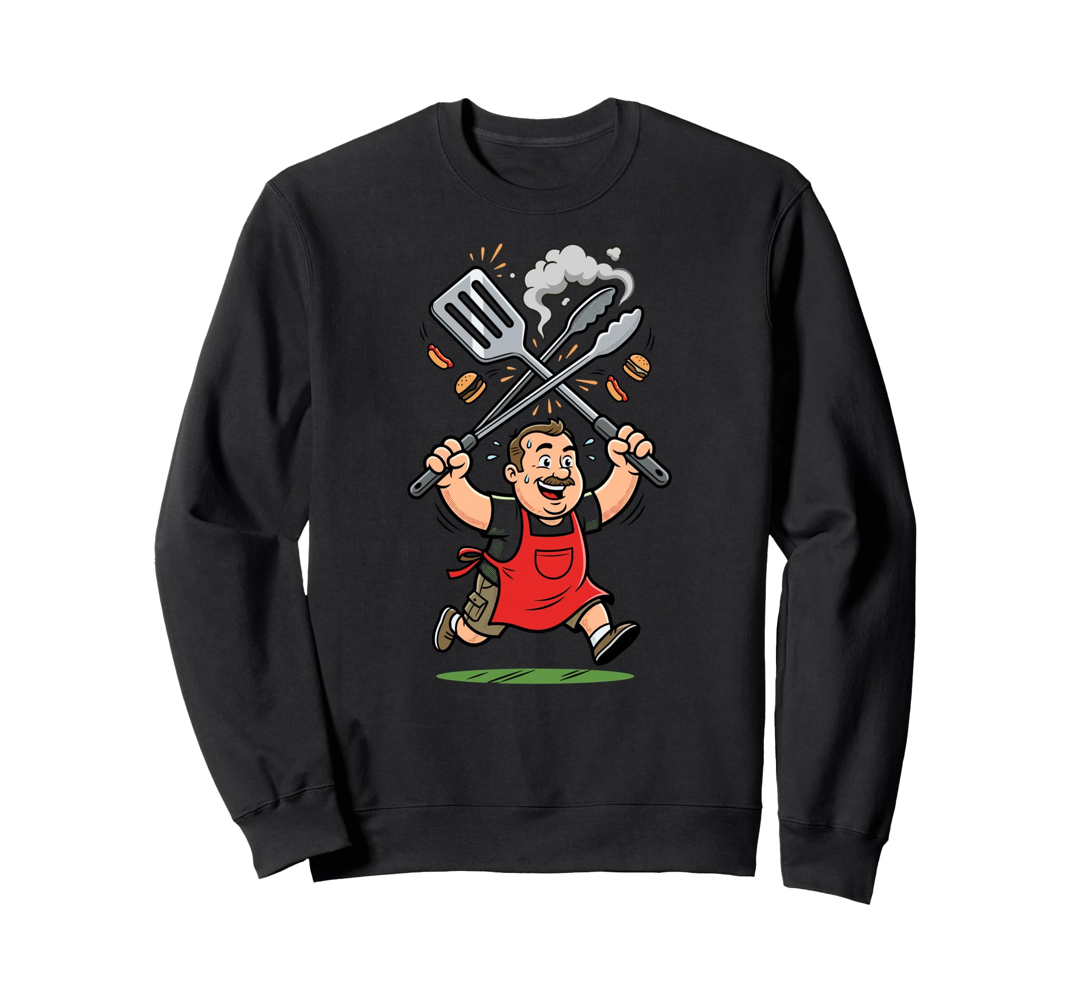 Griller Dad Grill Tongs Spatula Sweatshirt - Novelty Apparel for Adults - T-Shirt, Sweatshirt, Hoodie