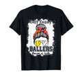 Messy Bun Mom Both Baseball Softball T-Shirt - Trendy Graphic for Adults - T-Shirt, Sweatshirt, Hoodie