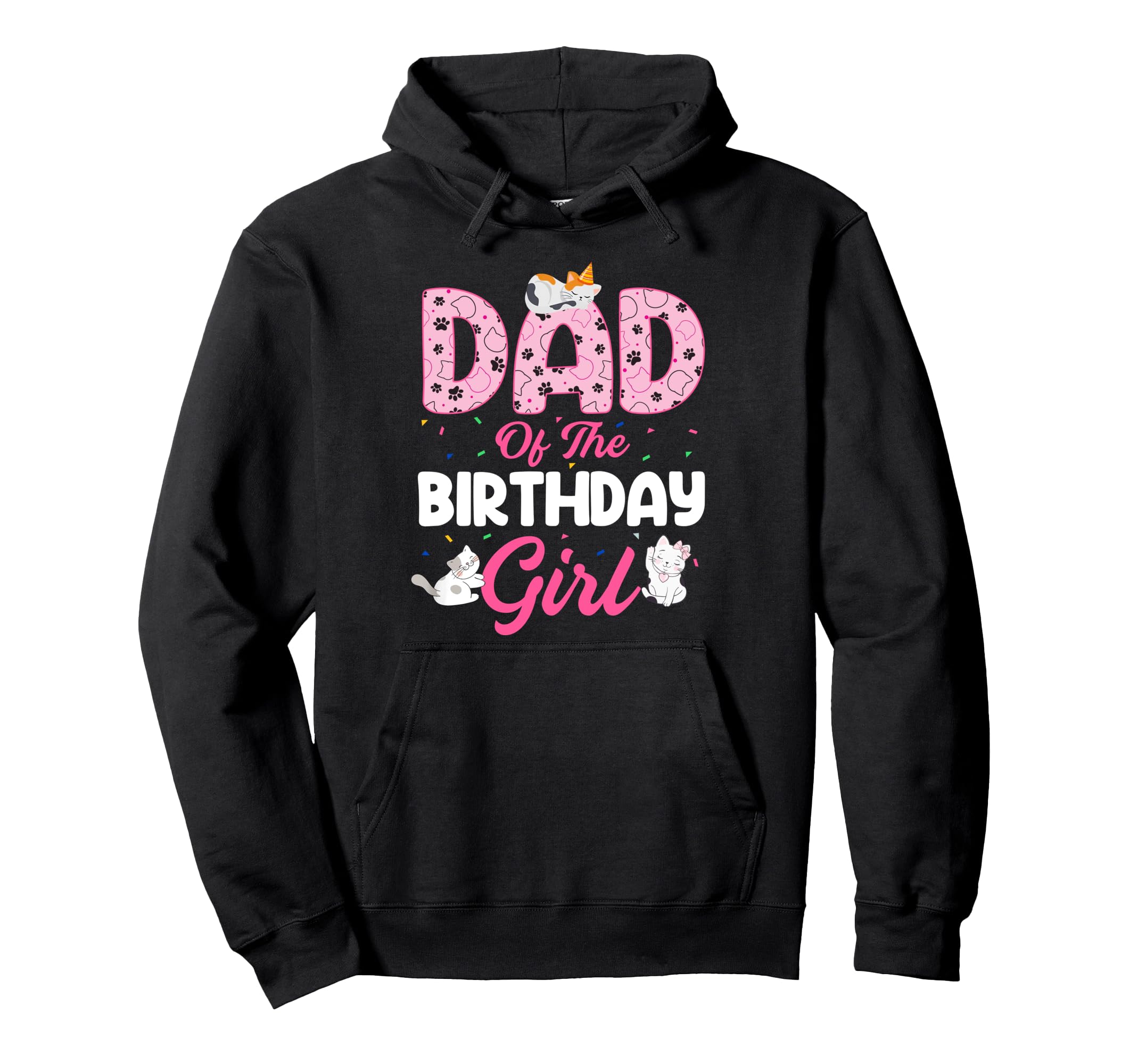 Dad Birthday Cat Lover Kitty Kitten Hoodie - Minimalist Print Men Women - T-Shirt, Sweatshirt, Hoodie