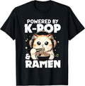 Kawaii Powered by K-Pop and Ramen Cute Cat Music - Adult & Kids T-Shirts, Sweatshirts & Hoodies apparel design preview 1