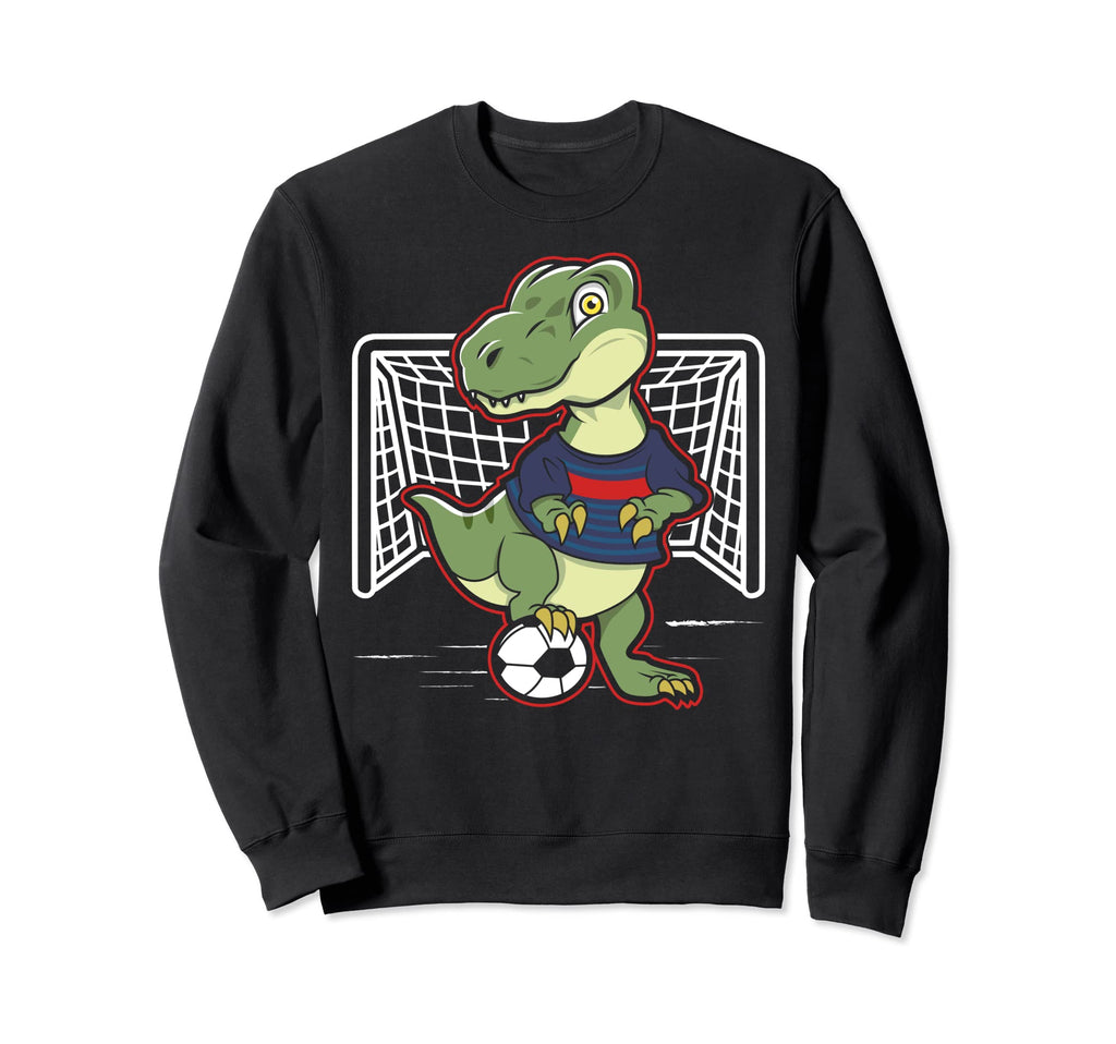 Soccer Dinosaur Soccer Sweatshirt - Minimalist Print Men Women - T-Shirt, Sweatshirt, Hoodie