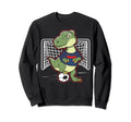 Soccer Dinosaur Soccer Sweatshirt - Minimalist Print Men Women - T-Shirt, Sweatshirt, Hoodie