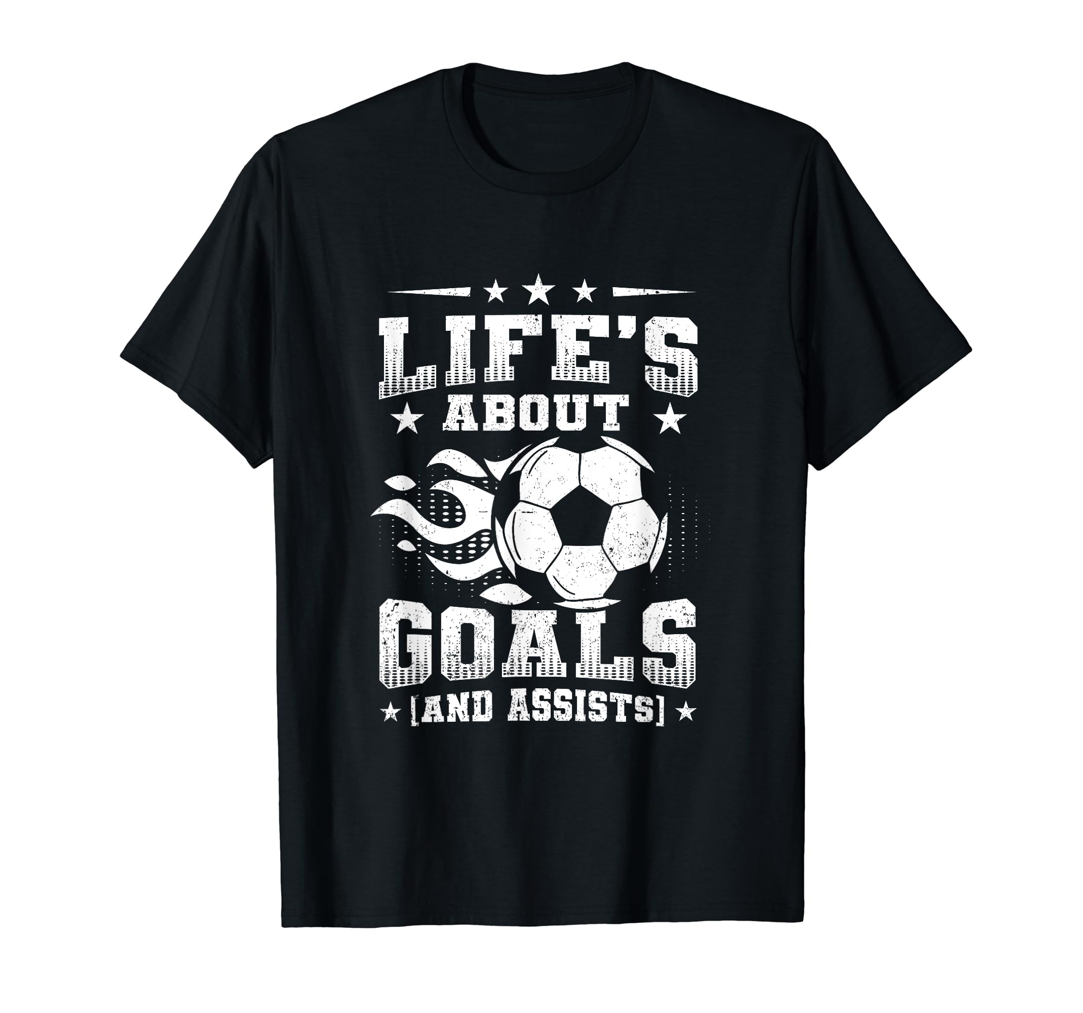 Lifes About Goals And Assits Indoor T-Shirt - Fun Novelty Design Unisex - T-Shirt, Sweatshirt, Hoodie