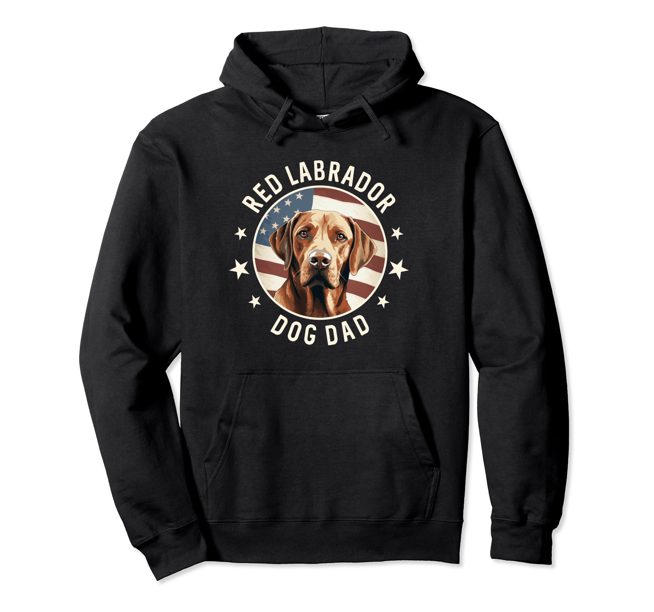 Red Labrador Retriever Dog Dad Hoodie - Unique Graphic for Adults - T-Shirt, Sweatshirt, Hoodie