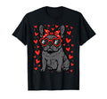 French Bulldog Heart Glasses Funny T-Shirt - Novelty Apparel Unisex - T-Shirt, Sweatshirt, Hoodie