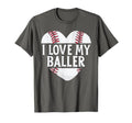 Baseball Dad Fathers Day Gift I Love T-Shirt - Minimalist Print Men Women - T-Shirt, Sweatshirt, Hoodie