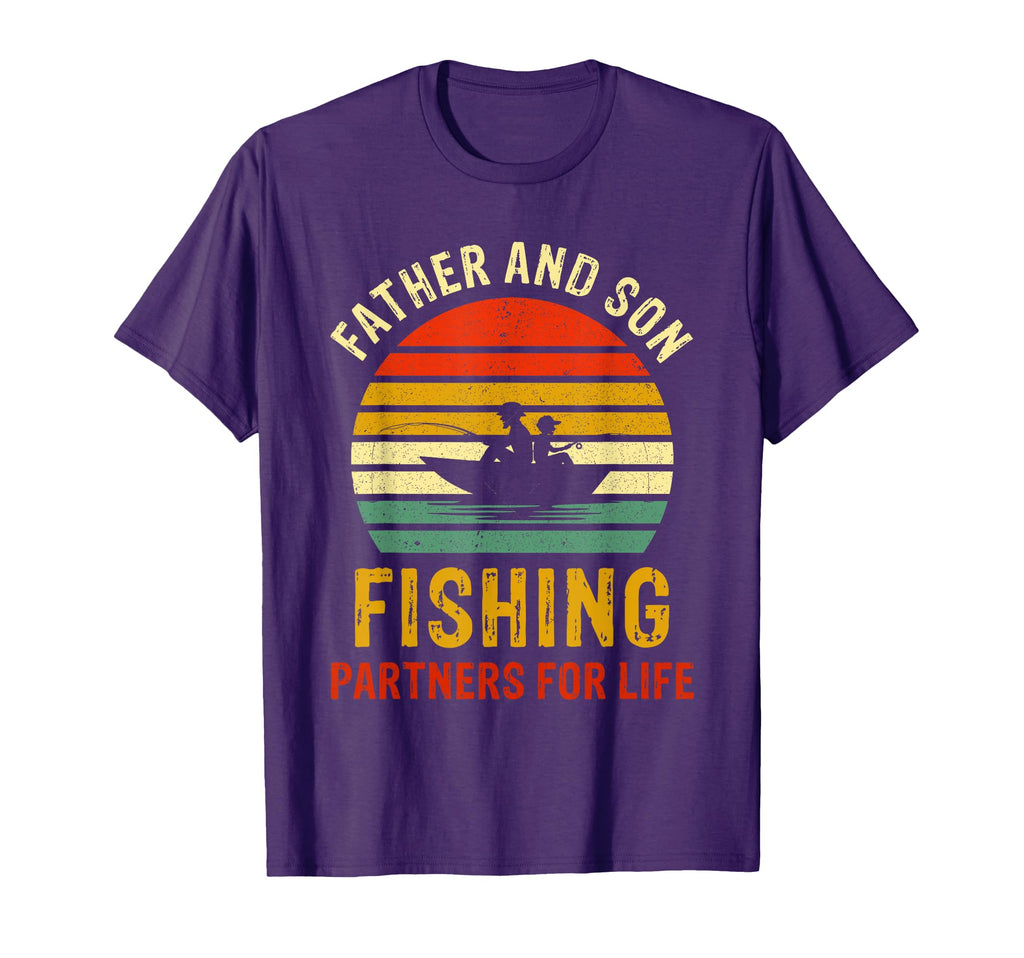 Dad And Son Fishing Partners Life T-Shirt - Fun Novelty Design for Adults - T-Shirt, Sweatshirt, Hoodie