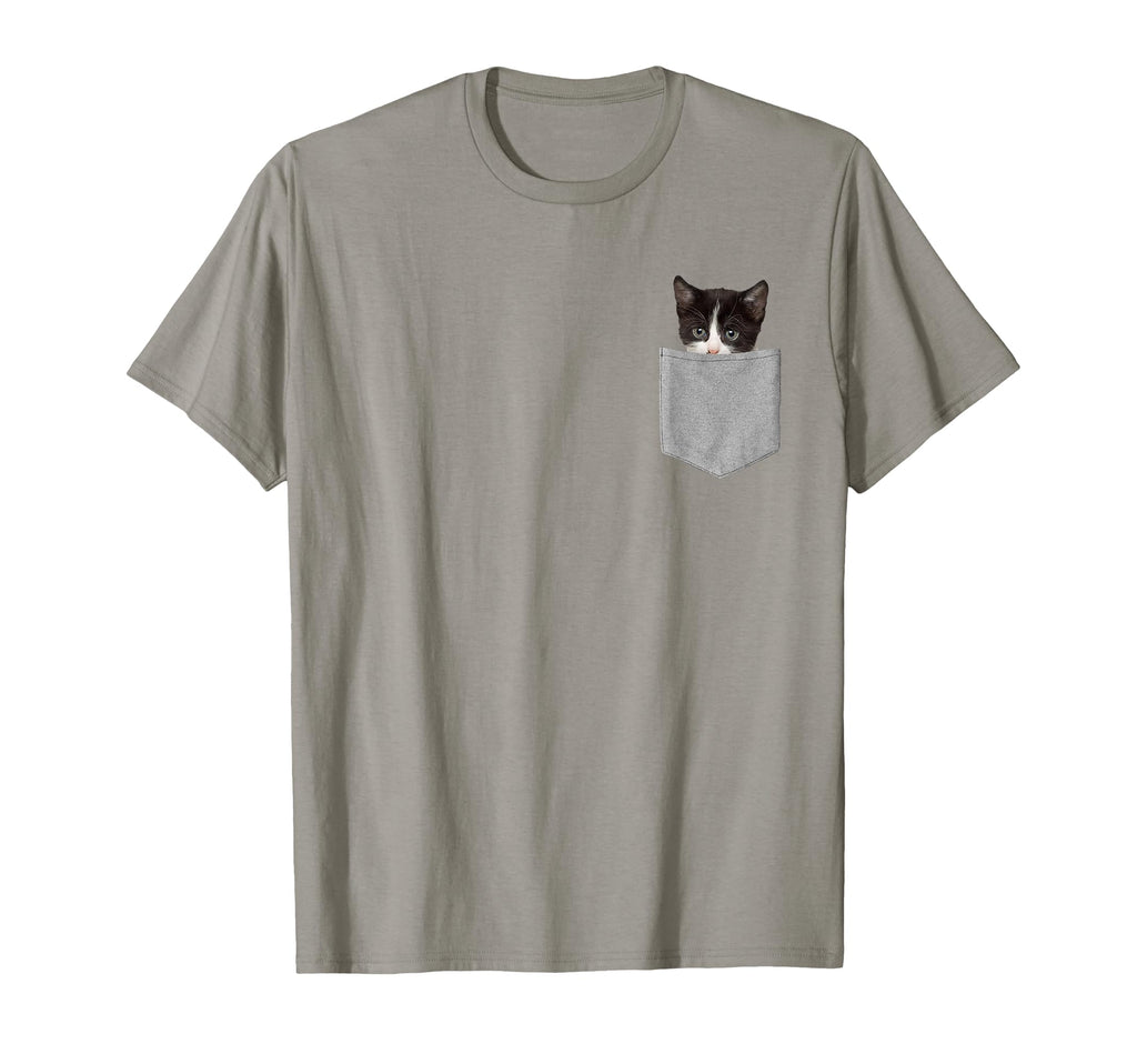 Cat Peeking Pocket Cat Lover Tshirts T-Shirt - Fun Novelty Design Men Women - T-Shirt, Sweatshirt, Hoodie