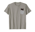 Cat Peeking Pocket Cat Lover Tshirts T-Shirt - Fun Novelty Design Men Women - T-Shirt, Sweatshirt, Hoodie