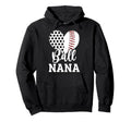 Ball Nana Grandma Heart Baseball Soccer Hoodie - Minimalist Print Unisex - T-Shirt, Sweatshirt, Hoodie