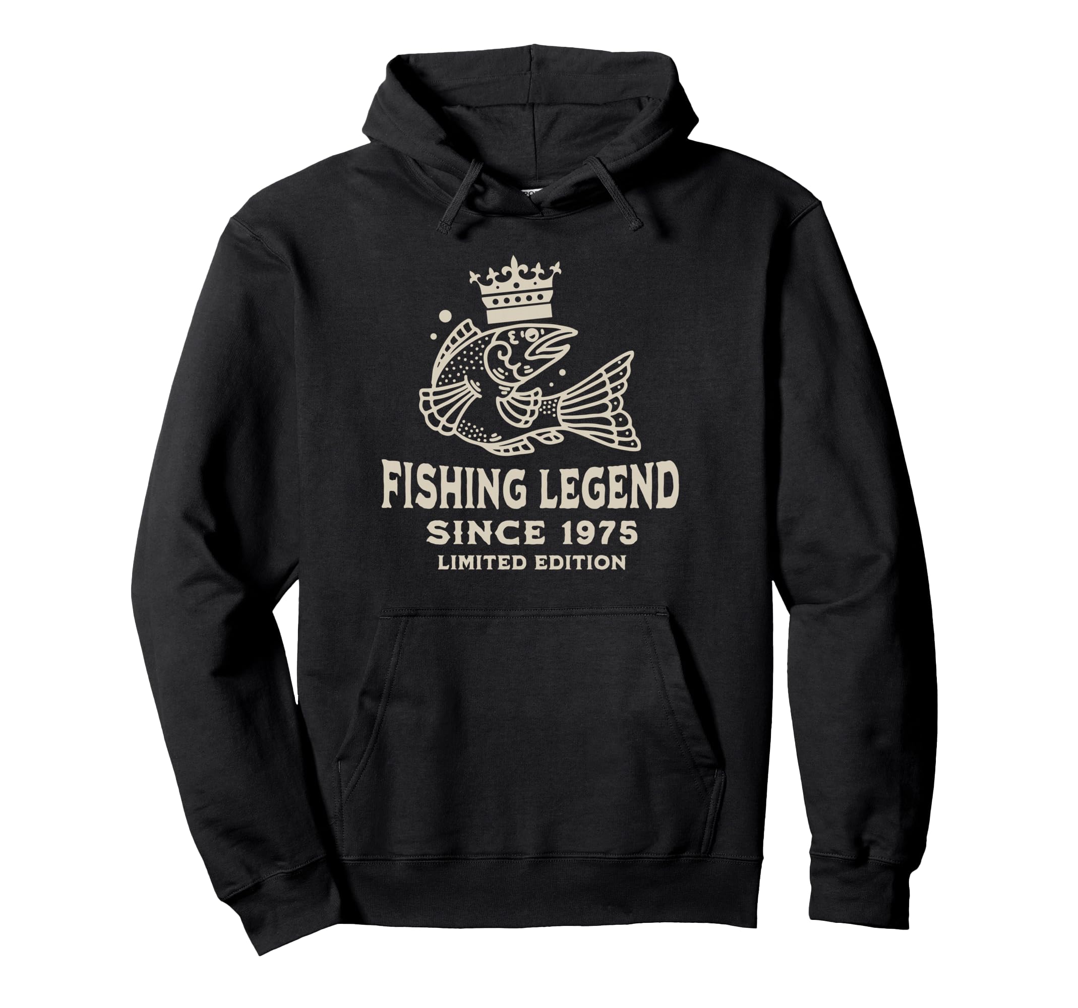 Fishing Catching Fish Legend Since 1975 Hoodie - Streetwear Style Unisex - T-Shirt, Sweatshirt, Hoodie