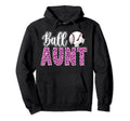 Ball Aunt Leopard Soccer Baseball Aunt Hoodie - Aesthetic Graphic Men Women - T-Shirt, Sweatshirt, Hoodie