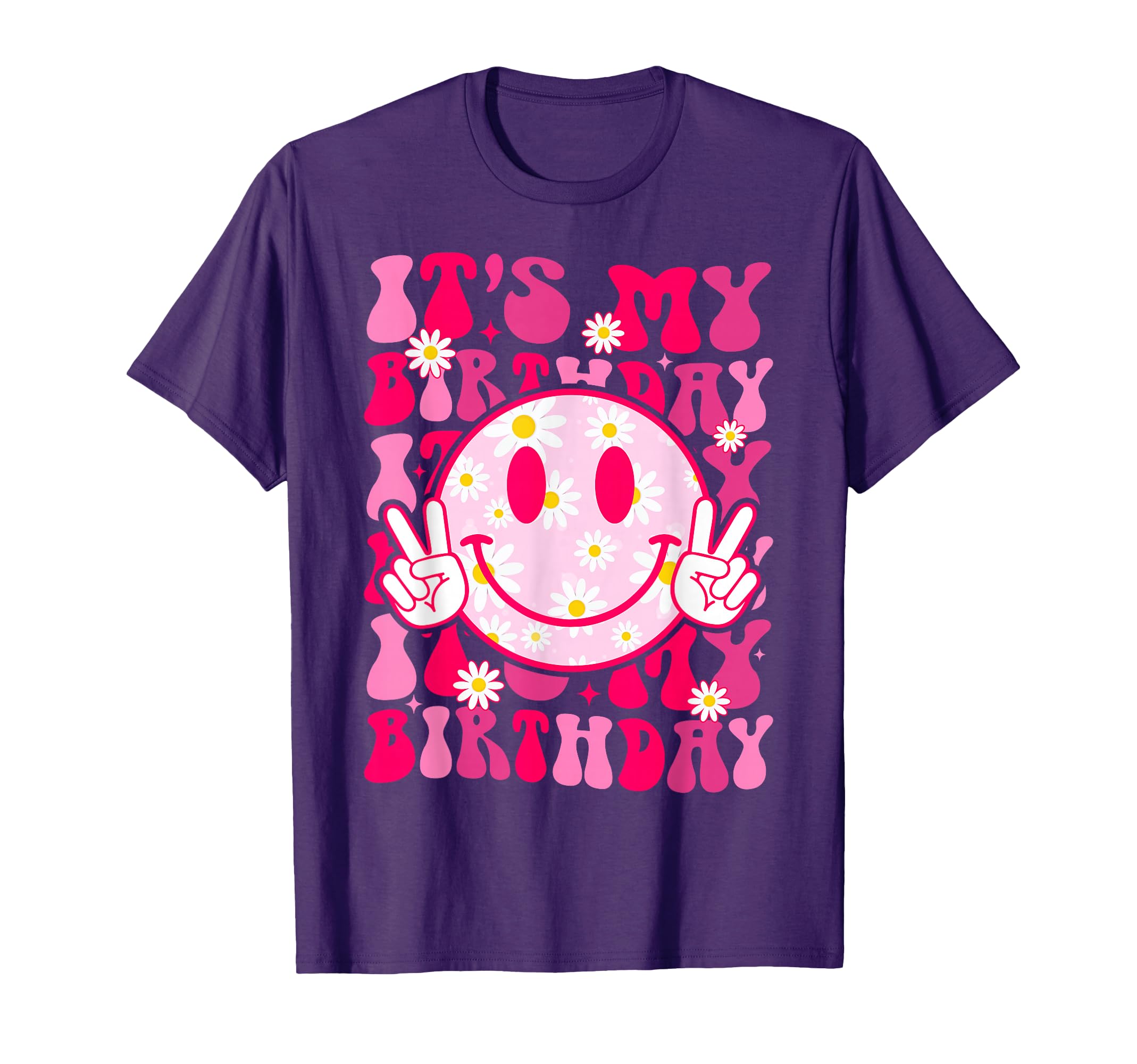 Groovy Its My Birthday Teens Preppy T-Shirt - Minimalist Print for Adults - T-Shirt, Sweatshirt, Hoodie