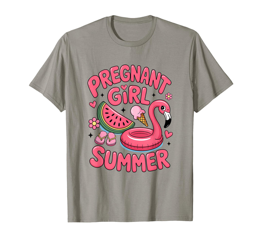 Pregnant Summer Pregnancy T-Shirt - Custom Art Print for Adults - T-Shirt, Sweatshirt, Hoodie