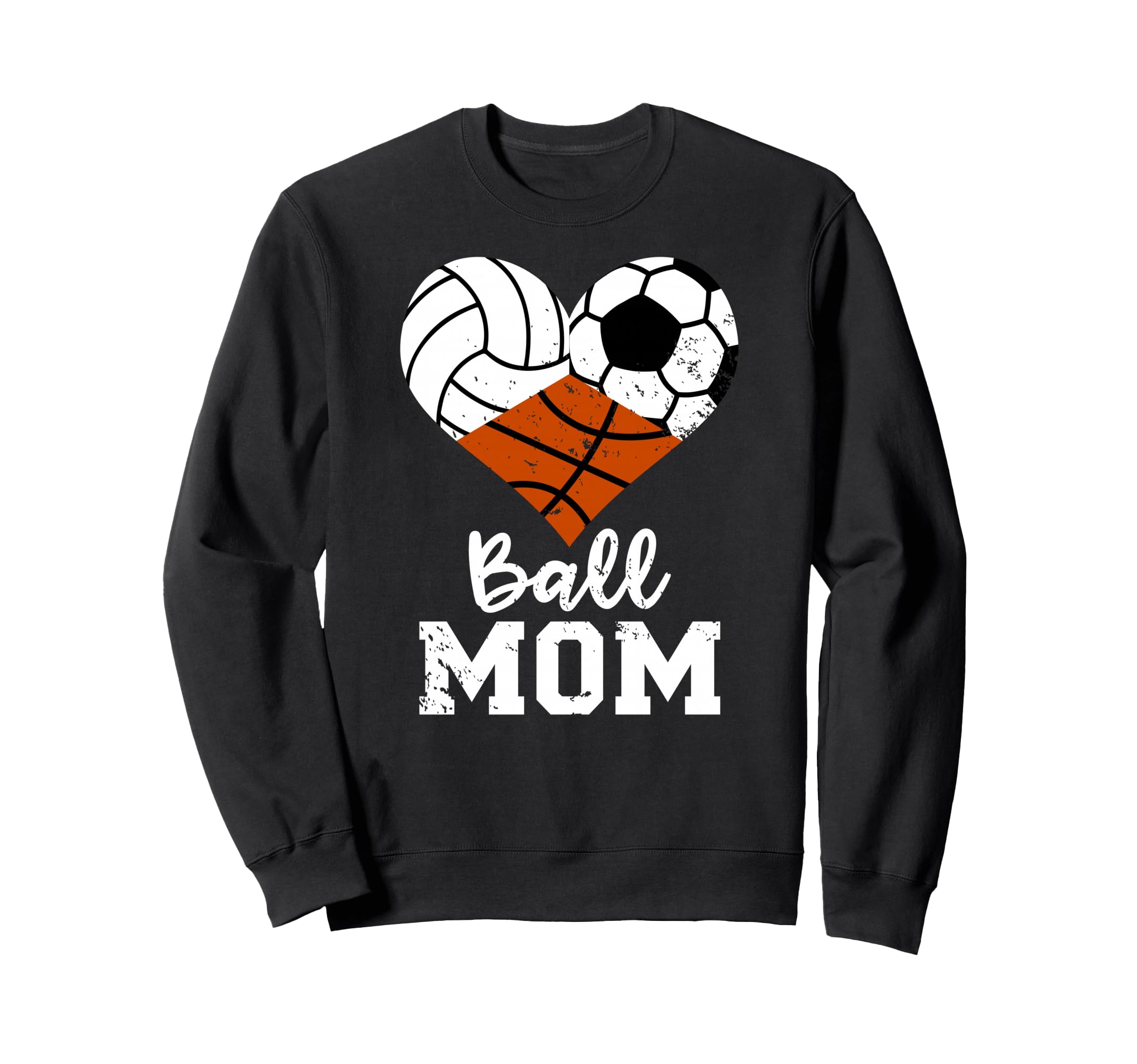 Ball Mom Funny Volleyball Soccer Sweatshirt - Trendy Graphic for Adults - T-Shirt, Sweatshirt, Hoodie