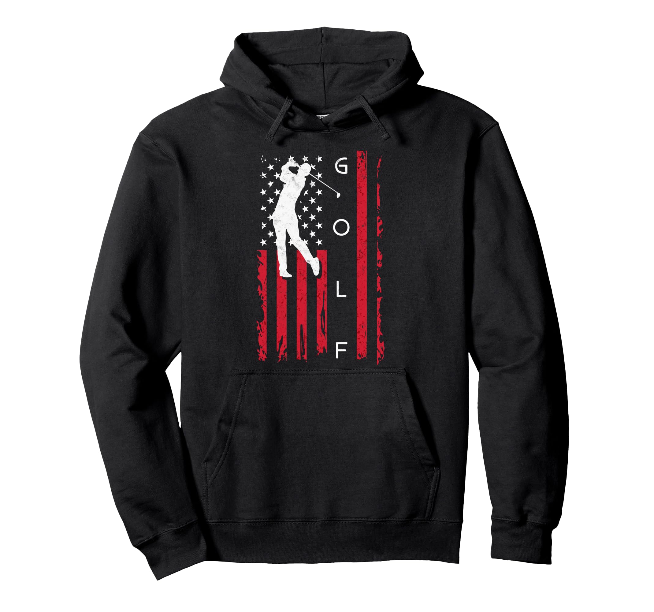 Us Flag Golf Golfer Golfing Dad Hoodie - Streetwear Style Unisex - T-Shirt, Sweatshirt, Hoodie