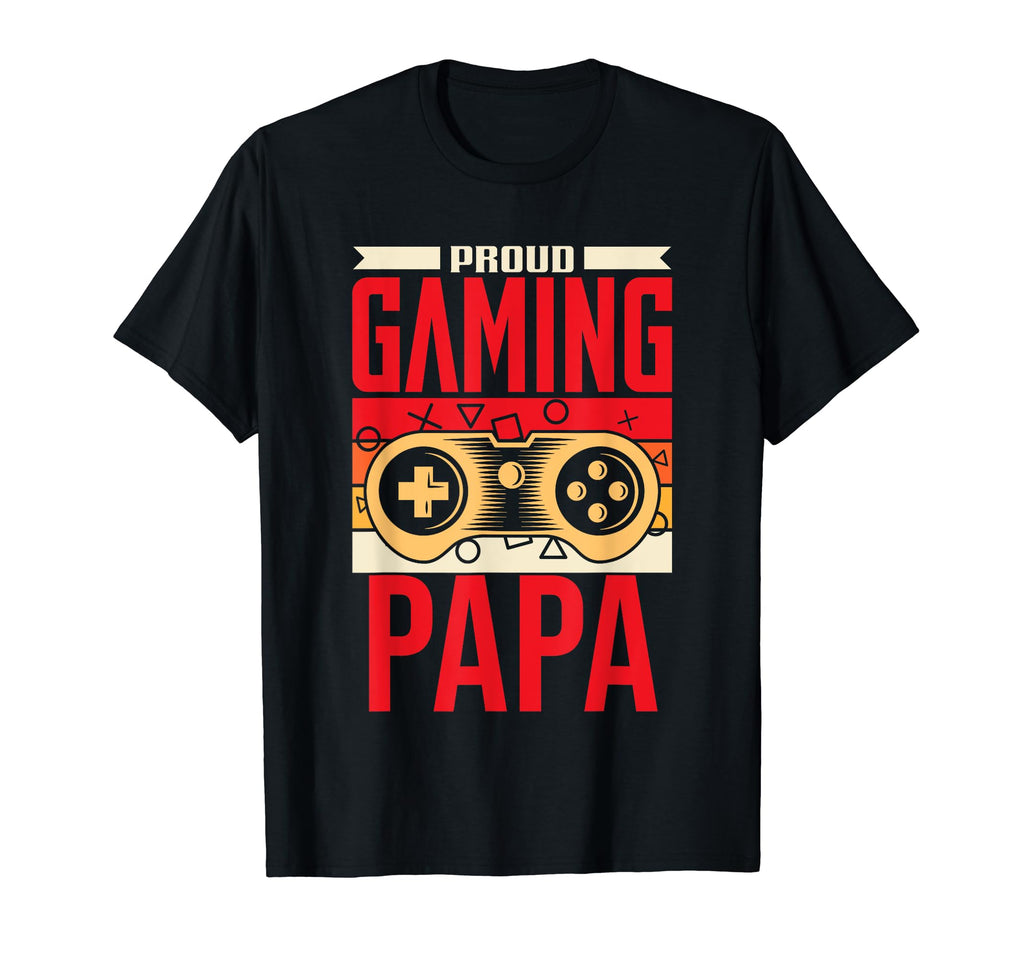 Proud Gaming Papa Gamer Game Video T-Shirt - Aesthetic Graphic for Adults - T-Shirt, Sweatshirt, Hoodie