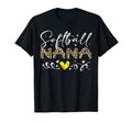 Softball Nana Leopard Softball Heart T-Shirt - Minimalist Print Men Women - T-Shirt, Sweatshirt, Hoodie