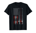 Usa Flag Fishing Dad Grandpa T-Shirt - Fun Novelty Design for Adults - T-Shirt, Sweatshirt, Hoodie