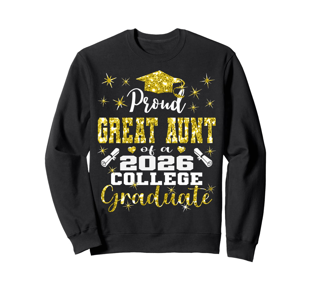 Proud Great Aunt 2026 College Sweatshirt - Minimalist Print Men Women - T-Shirt, Sweatshirt, Hoodie