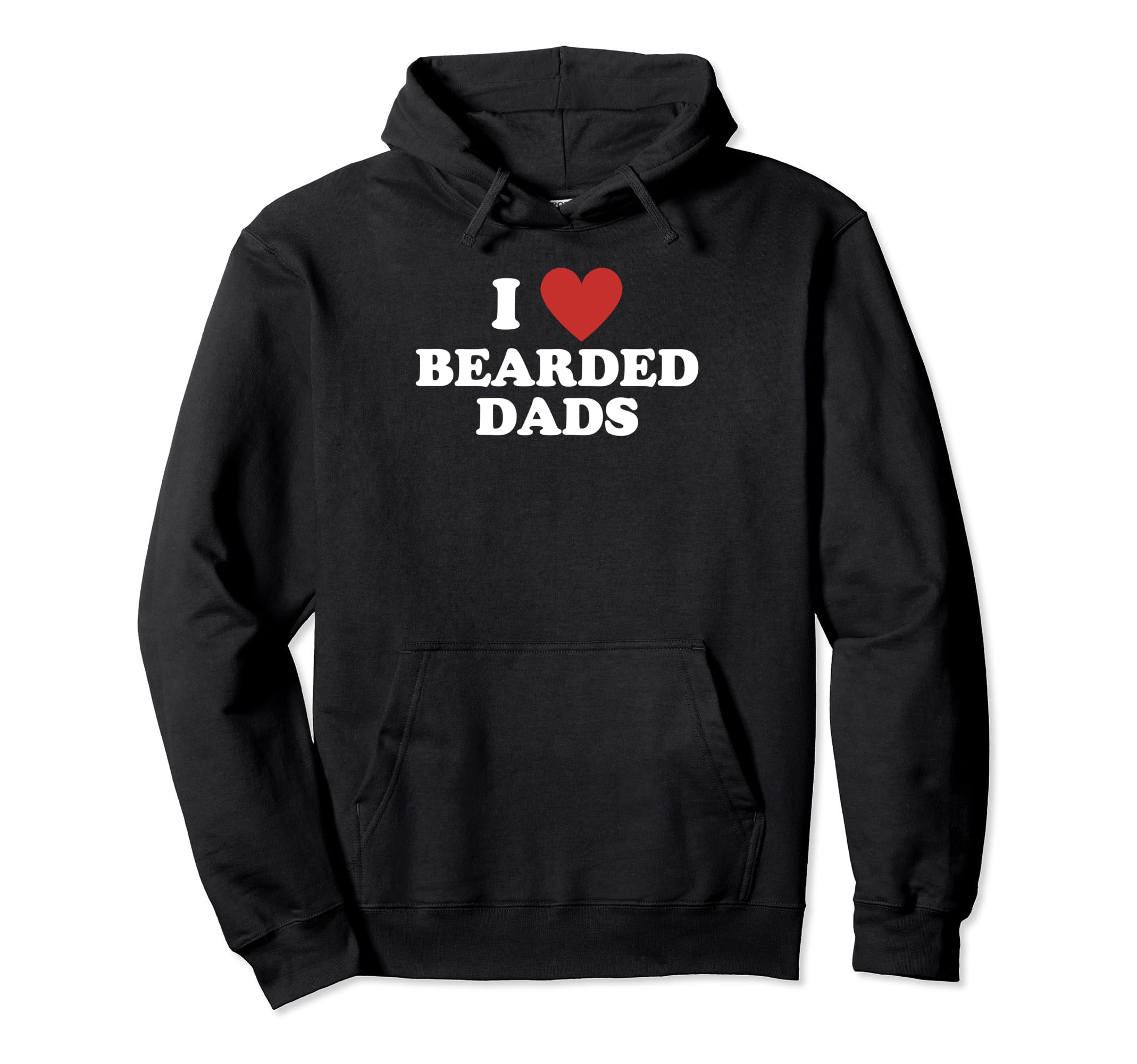 I Love Bearded Dads Funny Pogonophile Hoodie - Minimalist Print Men Women - T-Shirt, Sweatshirt, Hoodie