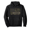 Camo Soccer Camourflage Usa Flag Player Coach Hoodie - Graphic Print Unisex - T-Shirt, Sweatshirt, Hoodie
