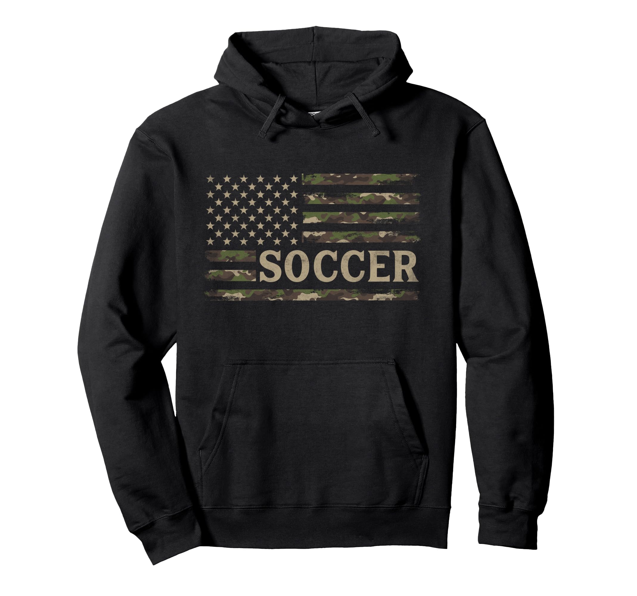 Camo Soccer Camourflage Usa Flag Player Coach Hoodie - Graphic Print Unisex - T-Shirt, Sweatshirt, Hoodie