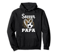 Soccer Papa Leopard Heart Hoodie - Custom Art Print Unisex - T-Shirt, Sweatshirt, Hoodie