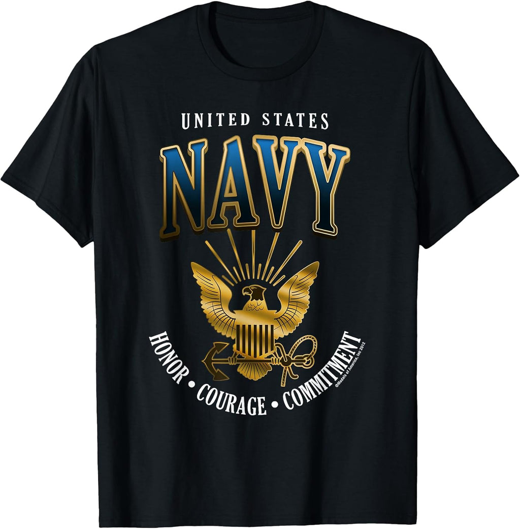 United States Navy Honor-Courage-Commitment - Adult & Kids T-Shirts, Sweatshirts & Hoodies apparel design preview 1