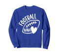 Womens Game Day Blue And White High Sweatshirt - Trendy Graphic for Adults - T-Shirt, Sweatshirt, Hoodie