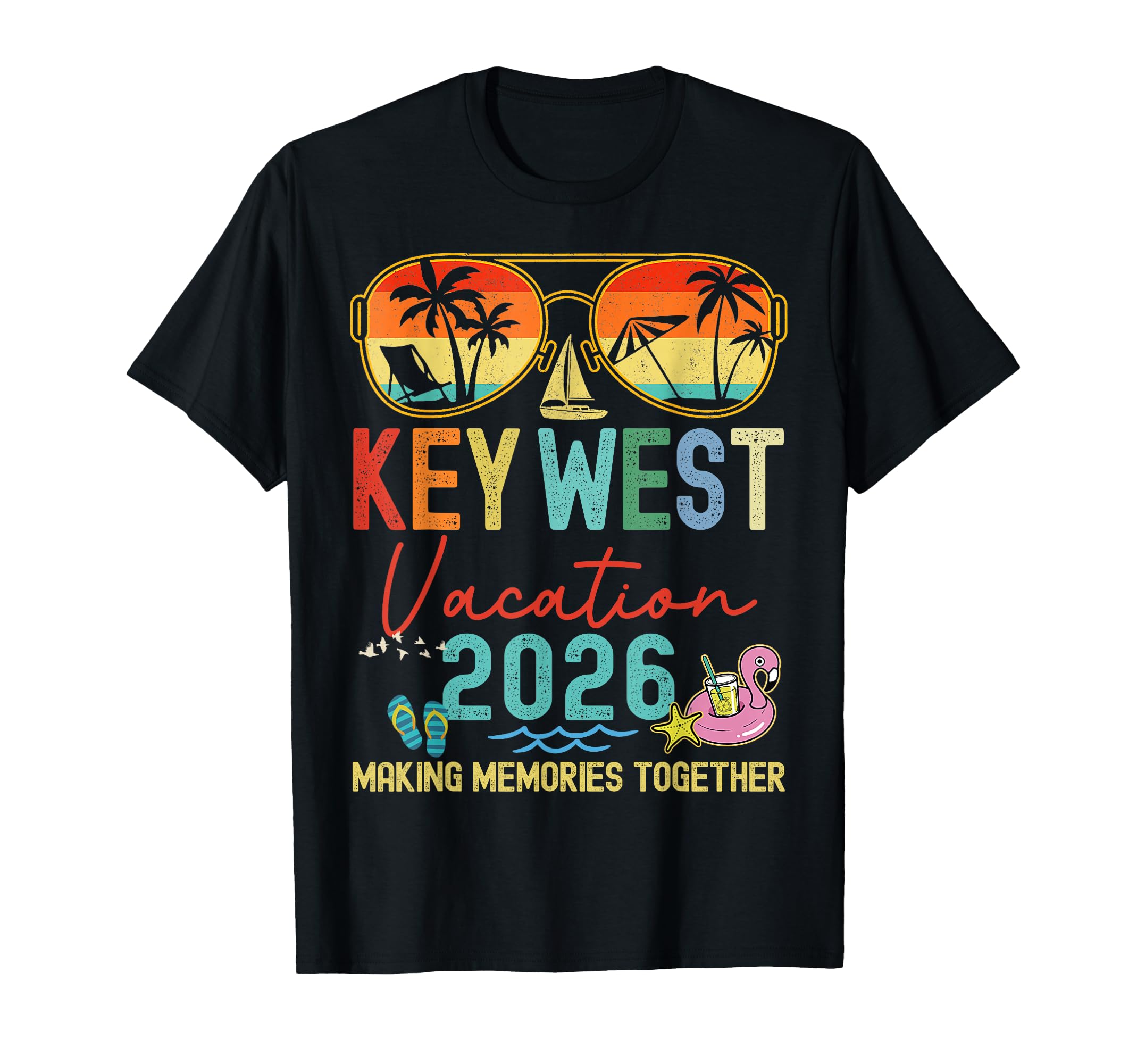 Key West Vacation 2026 Memories Matching T-Shirt - Graphic Print Unisex - T-Shirt, Sweatshirt, Hoodie