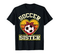 Soccer Sister Sunset Heart Bow Family T-Shirt - Custom Art Print Unisex - T-Shirt, Sweatshirt, Hoodie