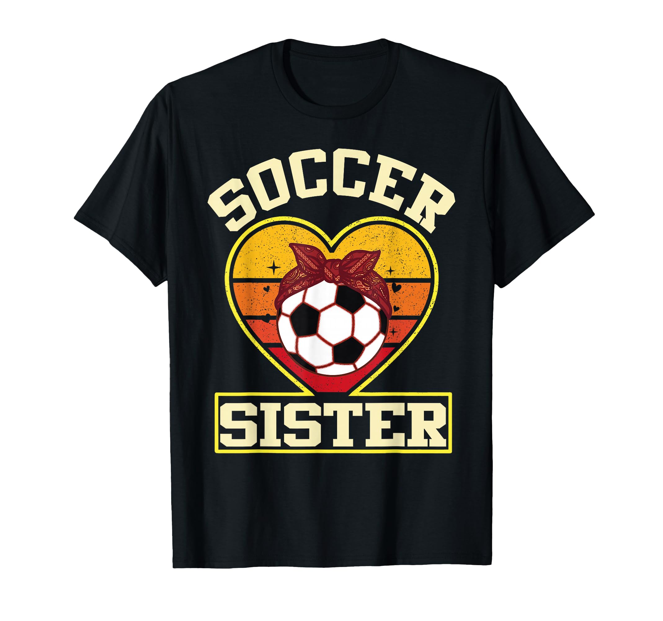 Soccer Sister Sunset Heart Bow Family T-Shirt - Custom Art Print Unisex - T-Shirt, Sweatshirt, Hoodie