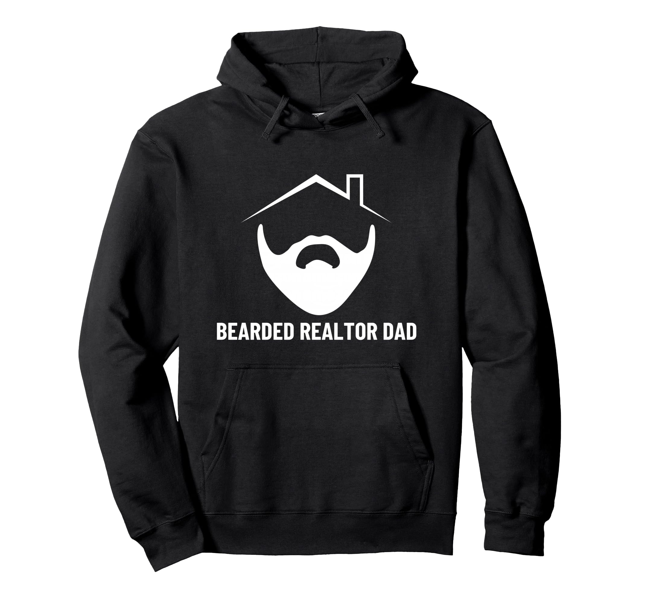 Bearded Realtor Dad Funny Male Real Hoodie - Fun Novelty Design for Adults - T-Shirt, Sweatshirt, Hoodie