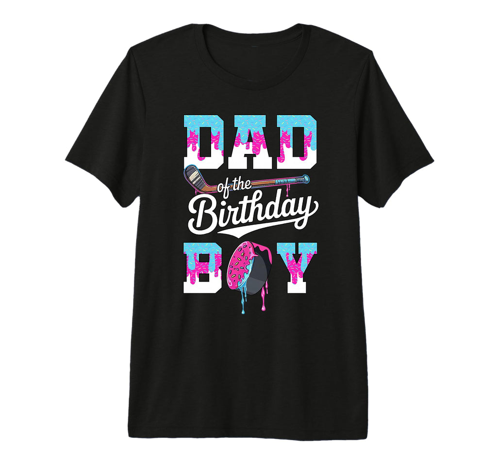 Mens Dad Birthday Hockey Ice Cream T-Shirt - Fun Novelty Design Unisex - T-Shirt, Sweatshirt, Hoodie