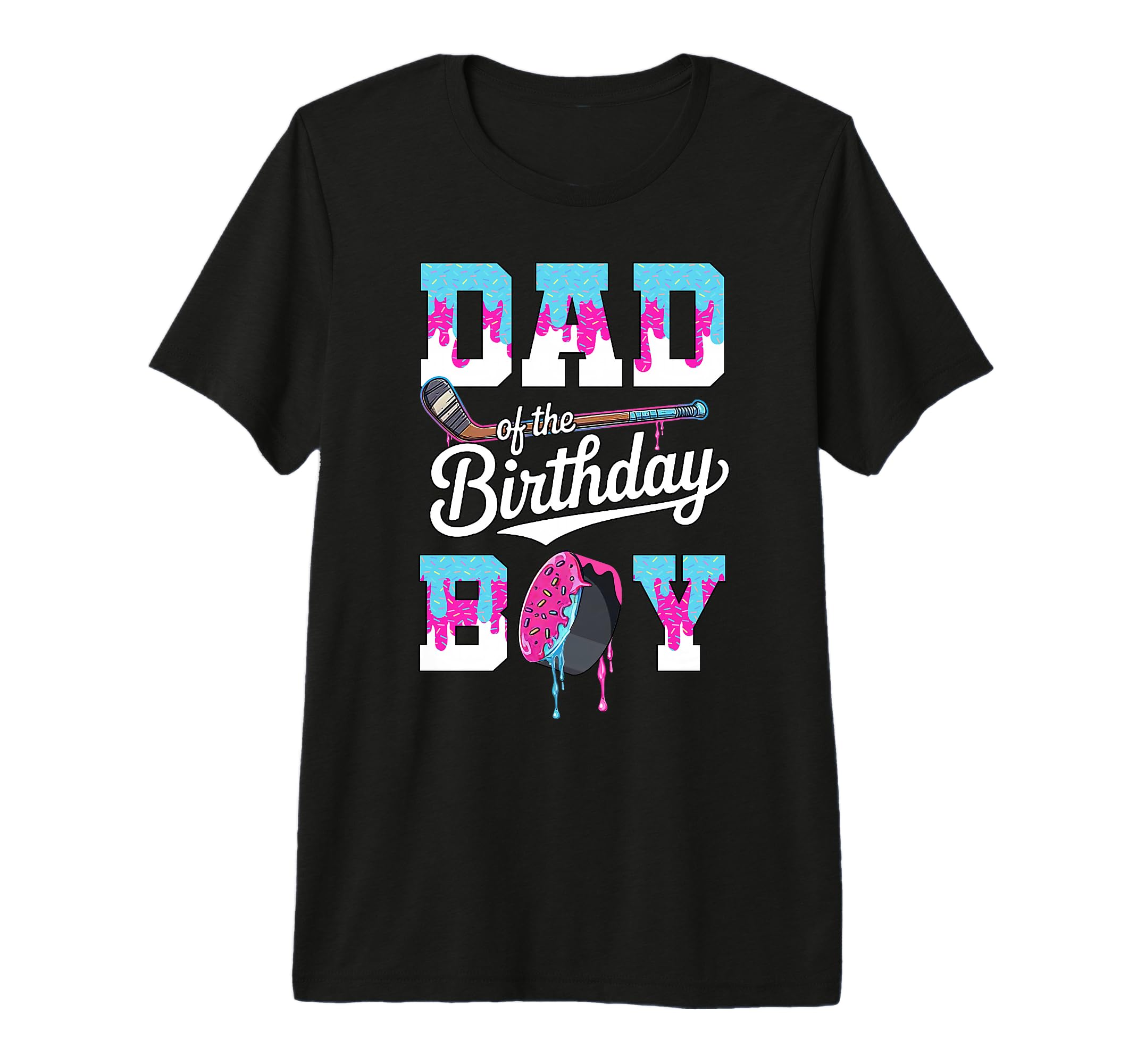 Mens Dad Birthday Hockey Ice Cream T-Shirt - Fun Novelty Design Unisex - T-Shirt, Sweatshirt, Hoodie